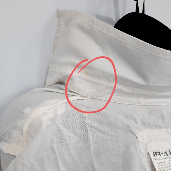 Da-Nang White XSmall Collard Button Down Shirt NWT - Picture 10 of 16